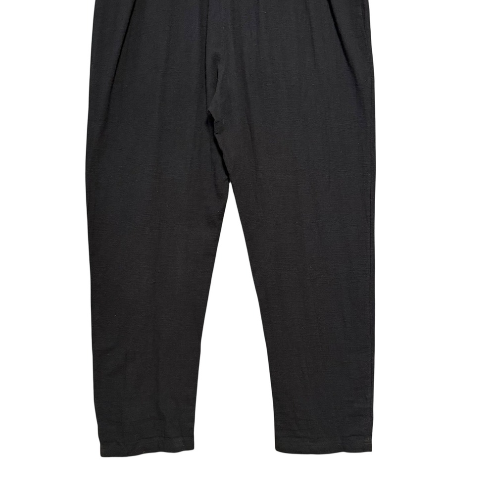 L. Space | Freya Overalls Black Tie Shoulder Jumpsuit Beach Cover-up Size L - Picture 7 of 12